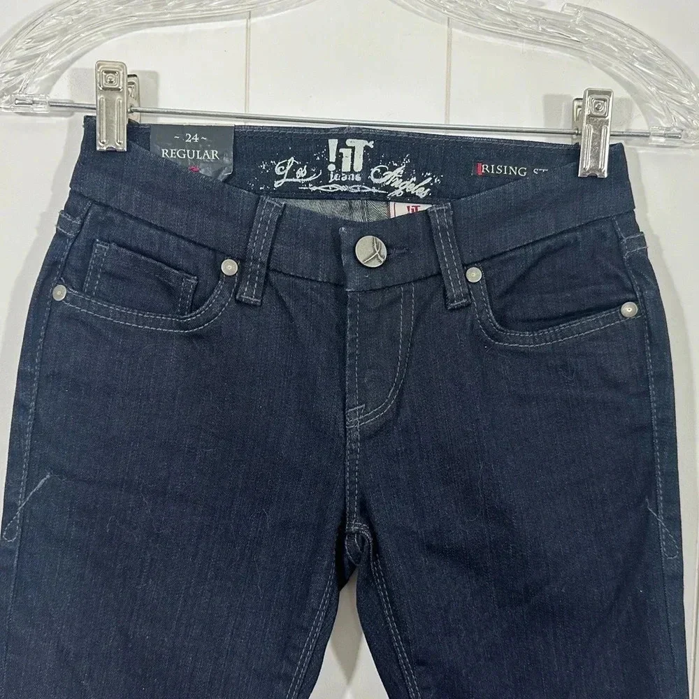 NEW !IT JEANS LOS ANGELES Rising Starlet Denim Blue Jeans Skinny Leg Sz 24 - Picture 2 of 10